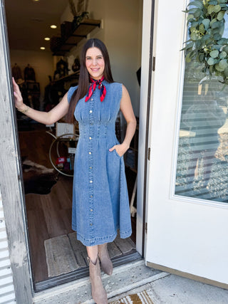 Timeless Denim Dress - Elk + Elm