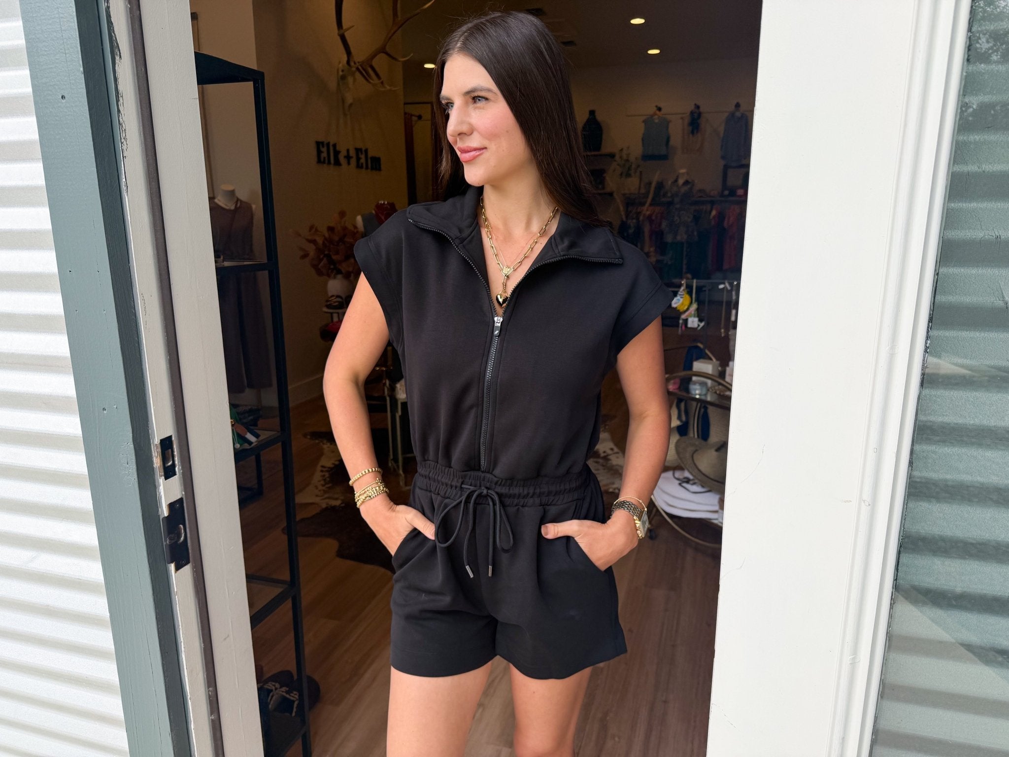 Valentine Romper - Black - Elk + Elm