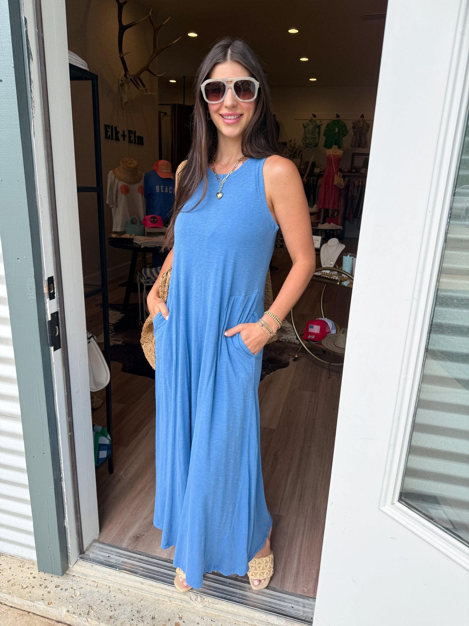 Waters Edge Midi Dress - Elk + Elm
