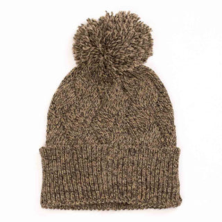 Wembley Pom - Pom Beanie Heathered Black One Size - Elk + Elm