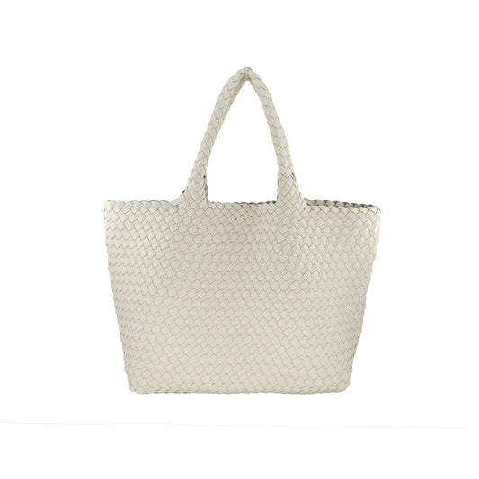 BC Woven Tote - White