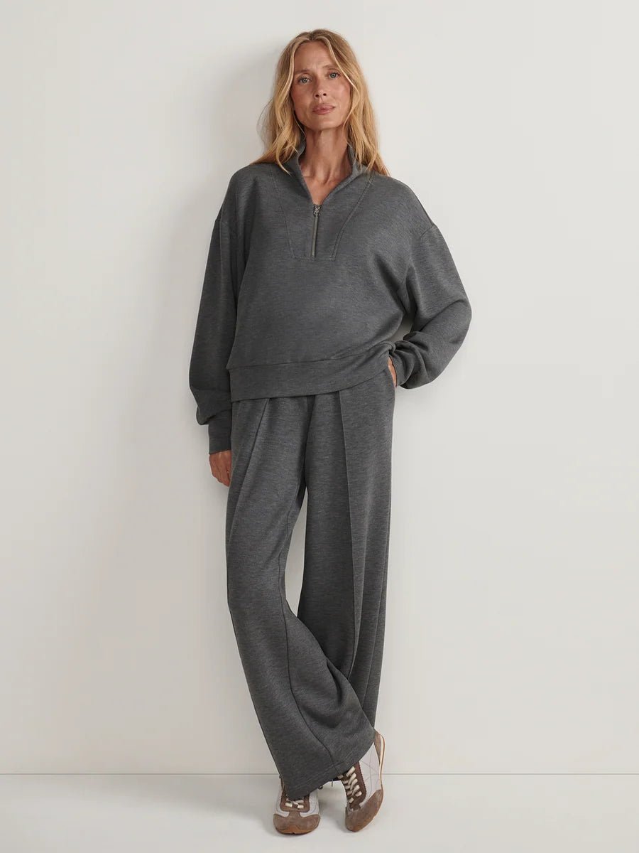 Wide Leg Pant - Charcoal Marl - Elk + Elm
